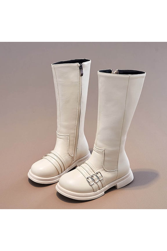 Boots for Girls Side Zipper Princess Boots 4-11 Years