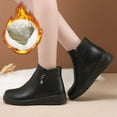thumbnail image 1 of Bnwani Boots for Women Cotton Thick Velvet Fleece Warm Proof Snow Boot Black Size 4.5, 1 of 9