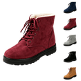thumbnail image 1 of Bnwani Boots for Women,Winter Boots,Non-slip,Round Toe,Lace-Up,Warm,Wine,43(US:9.5), 1 of 6