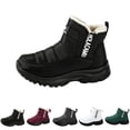 thumbnail image 1 of Bnwani Boots for Women,Winter Boots,Round Toe,Water-Resistant,Non-slip,Warm,Black,40(US:7.5), 1 of 7