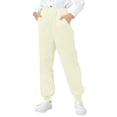 thumbnail image 1 of Bnwani Boy Pants Joggers Sports Casual Stretch Elastic Waist Drawstring Pant Solid with Pockets Beige Size 14-15 Years, 1 of 3