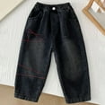 thumbnail image 1 of Bnwani Boys Jegging Jean Jeans Pocket Jeans Elastic Denim Solid Pants Black 100, 1 of 6