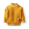 thumbnail image 1 of Bnwani Boys Sweater Winter Fashion Knitted Cotton Crew Neck Long Sleeve Warm Casual Solid Bear Sweater Yellow, 1 of 7