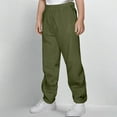 thumbnail image 1 of Bnwani Boys Sweatpants Jogger Pants Elastic Waist Drawstring Straight Leg Pants with Pockets Army Green, 1 of 6