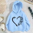thumbnail image 1 of Bnwani Boys Sweatshirts Fall Fashion Long Sleeve Cotton Casual Oversized Heart Print Blue Size 8-9 Years, 1 of 3