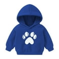 thumbnail image 1 of Bnwani Boys Sweatshirts New Fall Long Sleeve Fleece Cotton Cute Heart Print Blue Size 3-4t, 1 of 2
