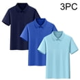 thumbnail image 1 of Bnwani Boys T Shirts Active Casual Boys Shirts Solid Color Collared Tee Navy Sizes 3-16, 1 of 9