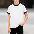 thumbnail image 1 of Bnwani Boys T Shirts Solid Color Crew Neck Girls Shirts Fashion Tee White Sizes 3-11, 1 of 9