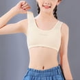 thumbnail image 1 of Bnwani Bras for Girls Comfortable Breathable Thin Puberty Camisole Solid Bra Beige, 1 of 9