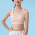 thumbnail image 1 of Bnwani Bras for Girls Comfortable Breathable Thin Puberty Camisole Solid Bra Pink, 1 of 7