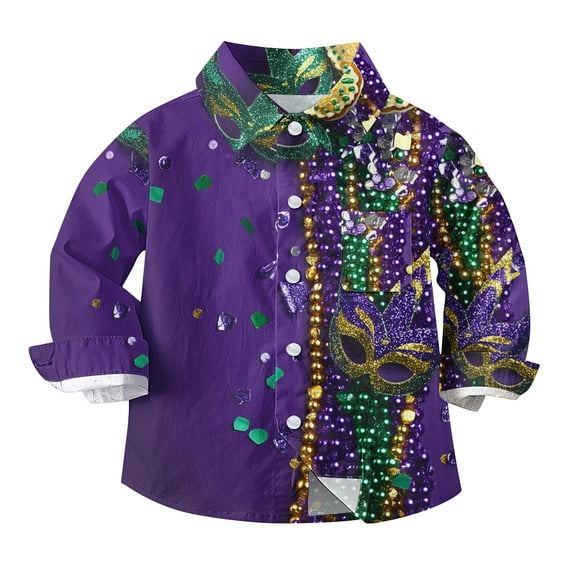 Bnwani Carnival Toddler Shirts Long Sleeve Crew Neck Casual Fashion Cute Printed Pocket Tops 3-4t