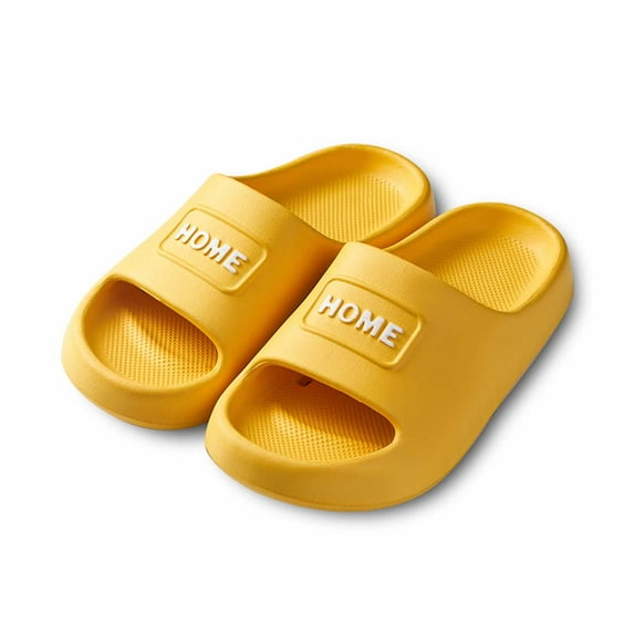 Bnwani Children Casual Shoes Dinosaur Shoes Kids Shoes Slippers Girls Boys Non-Slip Soft-Soled Slippers Yellow Size 11-12 T