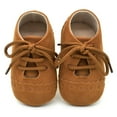 thumbnail image 1 of Bnwani Childs Casual Shoes Infant Newborn Leather Suede Shoes Baby Soft-Soled Sports New Shoes Brown Size 0-6 M, 1 of 9