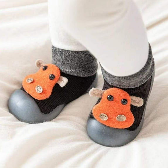 Bnwani Childs Casual Shoes Kids Shoes Baby Toddler Winter Cute Shoes Black Size 3-6M
