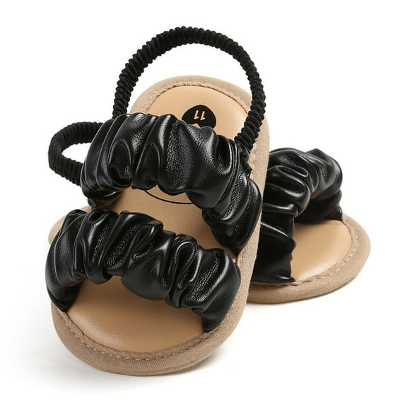 Bnwani Childs Shoes Casual Bowknot Princess Shoes Infant Sandals Toddler Soft-Soled Summer Casual Cute Sandals Black Size 3 M
