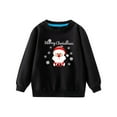 thumbnail image 1 of Bnwani Christmas Long Sleeve Toddler Shirts Boys Cotton Black Crew Neck Casual Printed Tops 12-24 Momths, 1 of 2