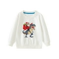 thumbnail image 1 of Bnwani Christmas Long Sleeve Toddler Shirts Boys Cotton White Crew Neck Casual Printed Tops 24 Months, 1 of 2