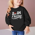 thumbnail image 1 of Bnwani Christmas Long Sleeve Toddler Shirts Girls Cotton Black Winter Crew Neck Hoodless Letter Printed Tops 4-5t, 1 of 4