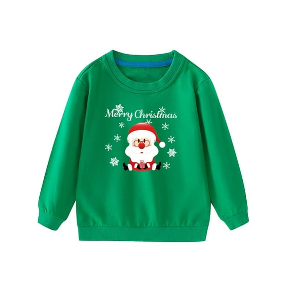 Bnwani Christmas Long Sleeve Toddler T Shirt Cotton Crew Neck Casual Printed Tops 4-5t