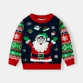 thumbnail image 1 of Bnwani Christmas Sweaters for Girls New Fall Winter Knitted Crew Neck Sweater Red, 1 of 8