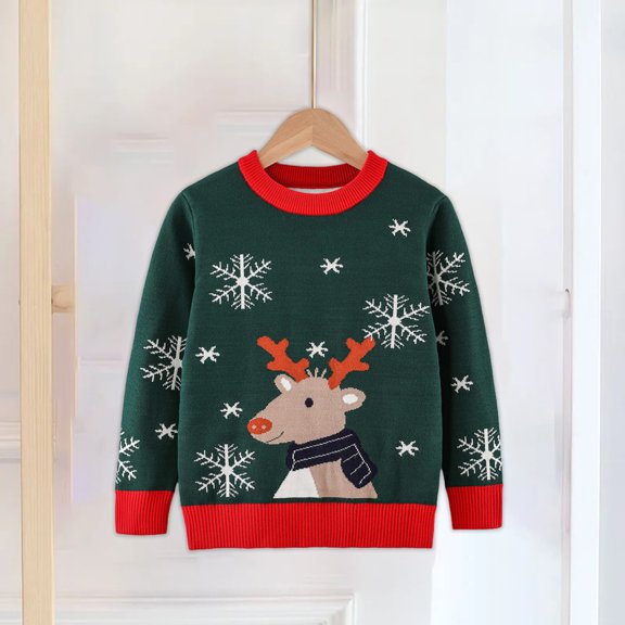 Bnwani Christmas Toddler Shirts Long Sleeve Cotton Crew Neck Fashion Tops 4-5t