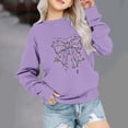thumbnail image 1 of Bnwani Christmas Toddler Crew Neck Sweatshirts Long Sleeve Casual Print Purple Size 7 Years, 1 of 4