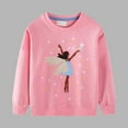 thumbnail image 1 of Bnwani Crew Neck Sweatshirts for Kids Long Sleeve Cotton Print Pink Size 3-4t, 1 of 4
