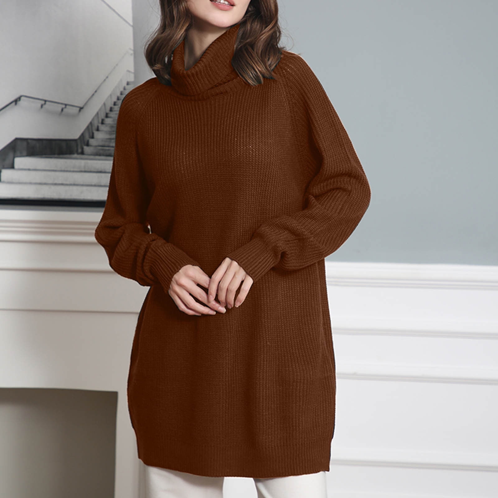 Bnwani Fall Sweater Dresses for Women 2023 Medium Dress Loose Pullover