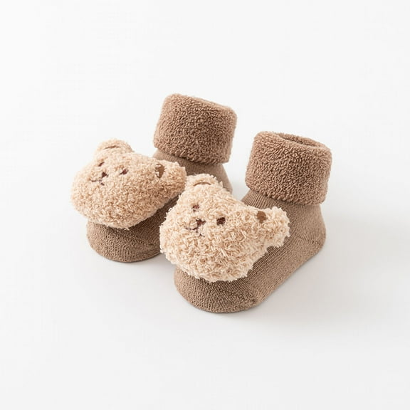 Bnwani Fashion Cotton Socks Girls Floor Thick Socks Yellow