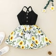 thumbnail image 1 of Bnwani Flash Deals Toddler Sleeveless Sun Dress Flowers Skirt Suits Casual Black Skirt Suits 90, 1 of 8