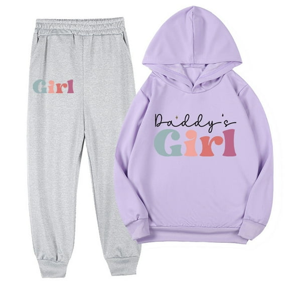 Bnwani Girls 2 Piece Sets Clothes Cotton Hoodies Long Sleeve Pullover and Pants