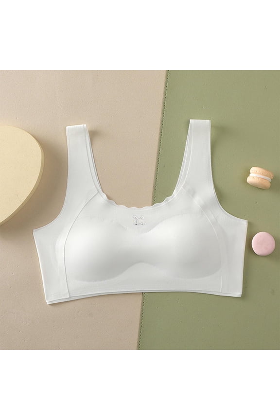 Girls Bras Comfortable Breathable Puberty Camisole Yellow