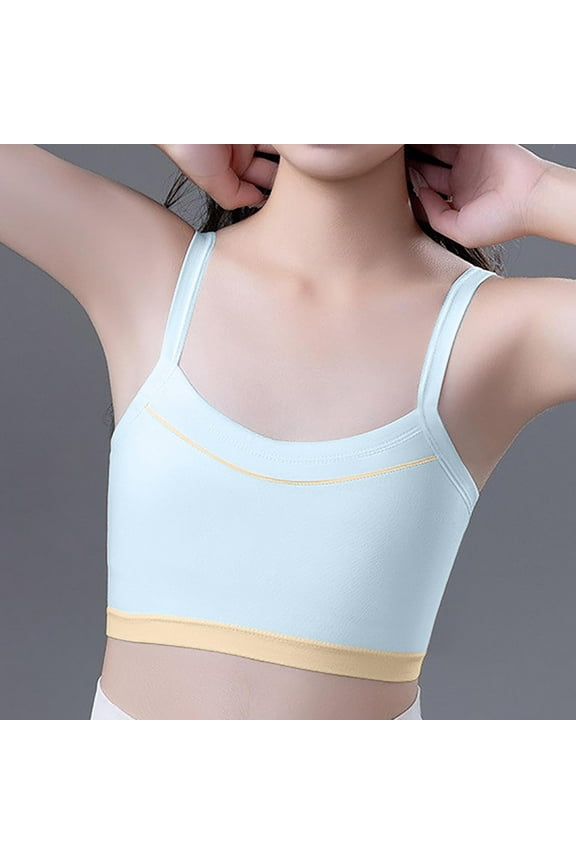 Girls Bras Comfortable Breathable Puberty Camisole Yellow