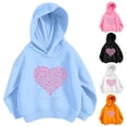 thumbnail image 1 of Bnwani Girls Hoodies Cotton Long Sleeve Fall Loose Sweatshirt Valentine'S Day Hearts Printed Pullover, 1 of 3