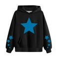 thumbnail image 1 of Bnwani Girls Hoodies Crew Neck Long Sleeve Pockets Short Sweatshirt Stars Graphic Printed Tops Pullover, 1 of 4