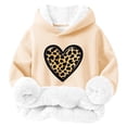 thumbnail image 1 of Bnwani Girls Hoodies Long Sleeve Lamb Wool Thick Sweatshirt Hearts Pullover, 1 of 2