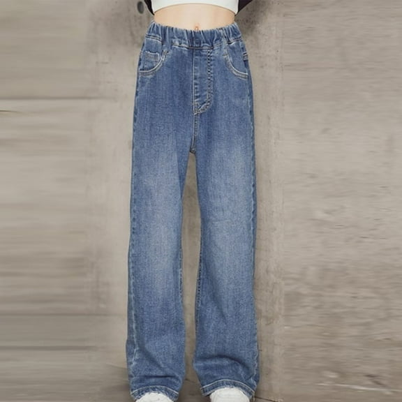 Bnwani Girls Jegging Jean Casual Outerwear Pocket Thin Proof Pants Blue 3 Years