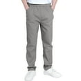 thumbnail image 1 of Bnwani Girls Khaki Pants Stretch Pull On Chino Pants School Uniform Twill Pants Solid with Pockets Pant Gray, 1 of 8