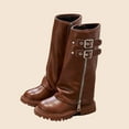 thumbnail image 1 of Bnwani Girls Riding Boots Riding Mid-Calf Thick Boots 4-11 Years, 1 of 9
