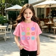 thumbnail image 1 of Bnwani Girls Shirts Printed Casual Shirt Crew Neck Comfortable Tops Pink Sizes 2-12, 1 of 7