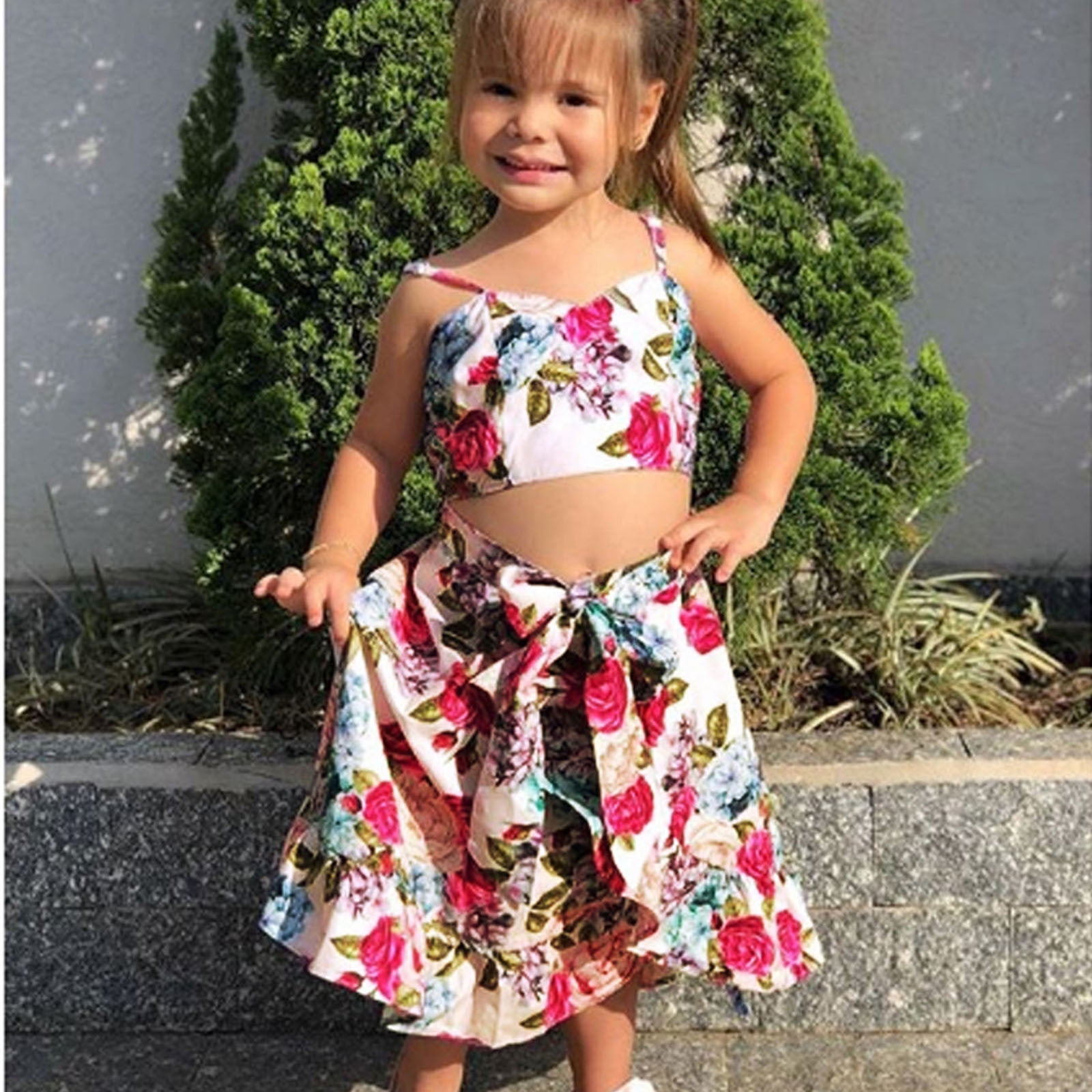 Crop Tops And Skirts Kids