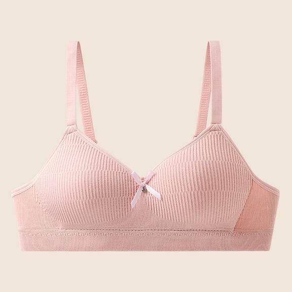 Bnwani Girls Sports Bras Adolescence Puberty Adolescent Shock-Absorbing Camisole Yellow