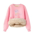 thumbnail image 1 of Bnwani Girls Sweatshirt Long Sleeve Lamb Wool Thick Sweatshirt Printed Pullover, 1 of 2