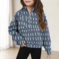 thumbnail image 1 of Bnwani Girls Sweatshirt Zip Mock Neck Long Sleeve Half Zip Crop Fleece Sweatshirt Printed Pullover, 1 of 5