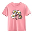 thumbnail image 1 of Bnwani Girls T Shirts Short Sleeve Comfortable Boys Shirts Breathable Tee Pink Sizes 3-9, 1 of 9