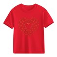 thumbnail image 1 of Bnwani Girls T Shirts Short Sleeve Comfortable Boys Shirts Breathable Tee Red Sizes 3-9, 1 of 9
