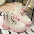 thumbnail image 1 of Bnwani Girls Winter Boots Ankle PU Leather Side Zipper Soft Soft-Soled British Booties 3-11 Years, 1 of 7