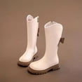 thumbnail image 1 of Bnwani Girls Winter Boots Riding Riding PU Leather Side Zipper Bow Princess Boots 3-11 Years, 1 of 5