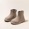 thumbnail image 1 of Bnwani Girls Winter Boots Short PU Leather British Booties, 1 of 8