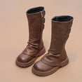 thumbnail image 1 of Bnwani Girls Winter Boots Short PU Leather British Boots 3-11 Years, 1 of 8
